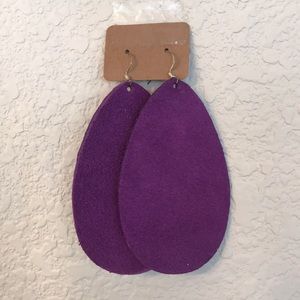 Purple leather Earrings
